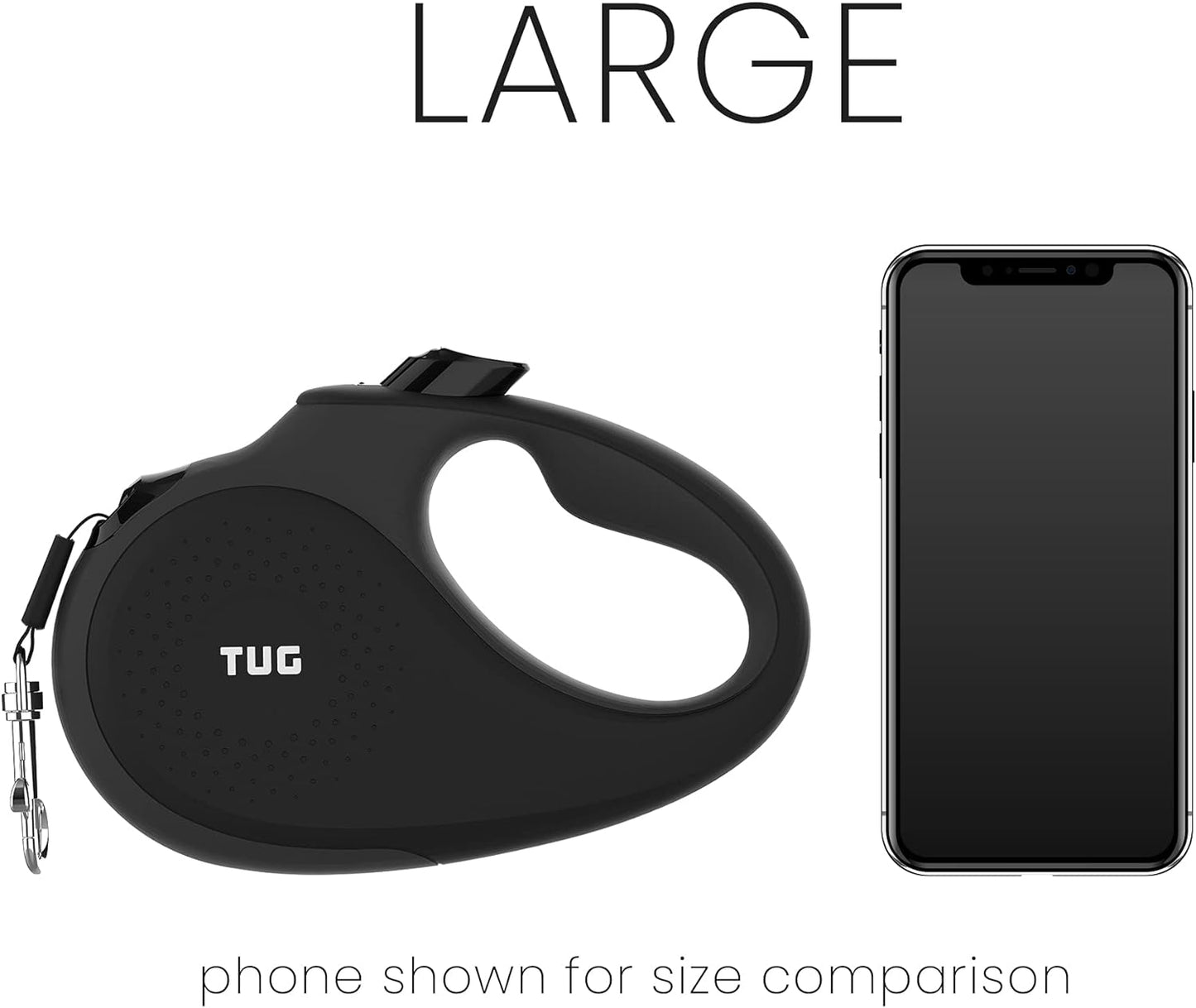 Experience Ultimate Control with Our Premium 16ft Retractable Dog Leash - Perfect for Large Breeds in Stylish Black/Grey