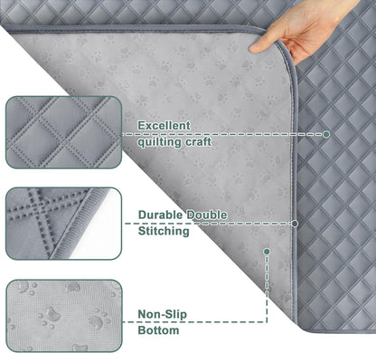 Premium Reusable Washable Dog Pee Pads - Large/Extra Large 36'' X 41'' - 2 Pack, Absorbent Non-Slip Waterproof Training Pads, Leak-Proof Whelping Solutions