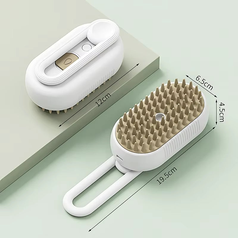 Transform Your Pet's Grooming Experience with the 3-in-1 Steam Brush: The Ultimate Cat and Dog Grooming Tool for Effortless Hair Removal and Relaxing Massage