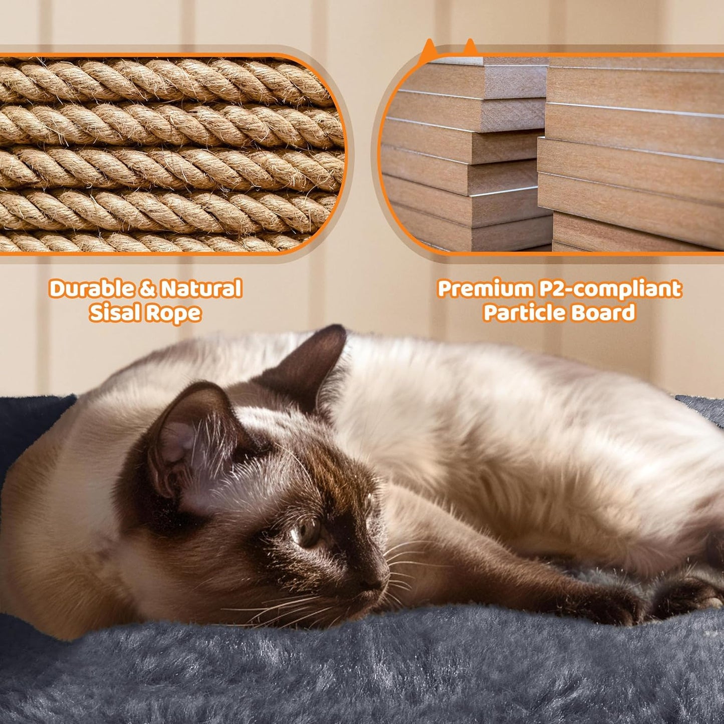 **68.5" Multi-Level Cat Tree Tower for Large Cats – 3 Perches, Condo & Scratching Posts (Dark Gray)**