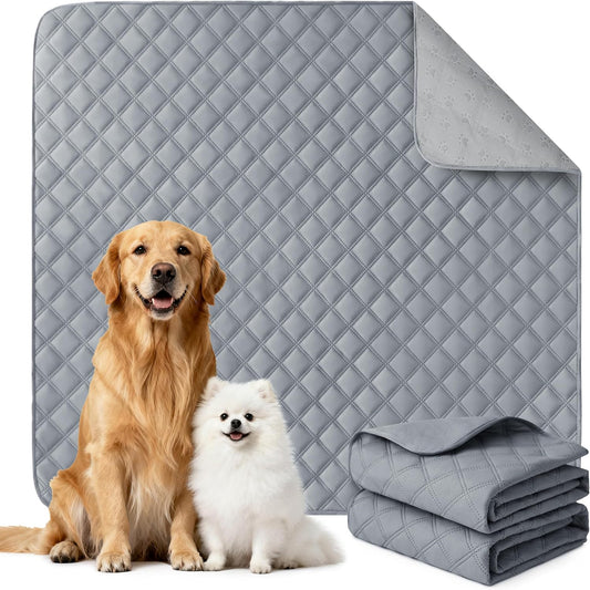 Premium Reusable Washable Dog Pee Pads - Large/Extra Large 36'' X 41'' - 2 Pack, Absorbent Non-Slip Waterproof Training Pads, Leak-Proof Whelping Solutions