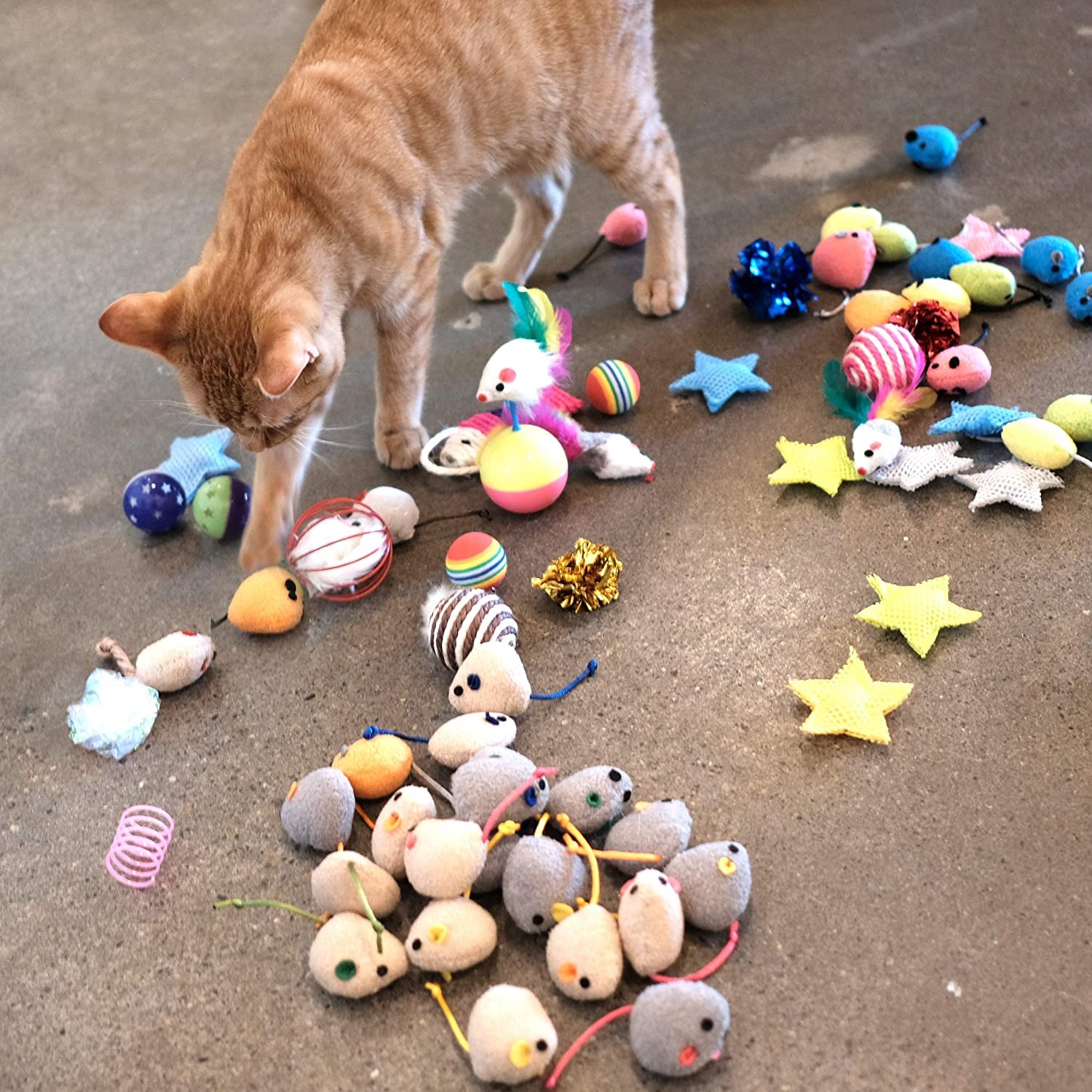 20PCS Catnip Mouse Toy Set – Interactive Cat Toys for Cats, Kittens & Puppies