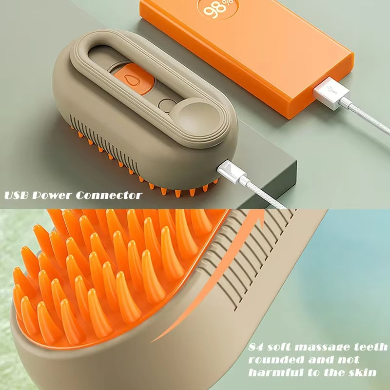 Transform Your Pet's Grooming Experience with the 3-in-1 Steam Brush: The Ultimate Cat and Dog Grooming Tool for Effortless Hair Removal and Relaxing Massage