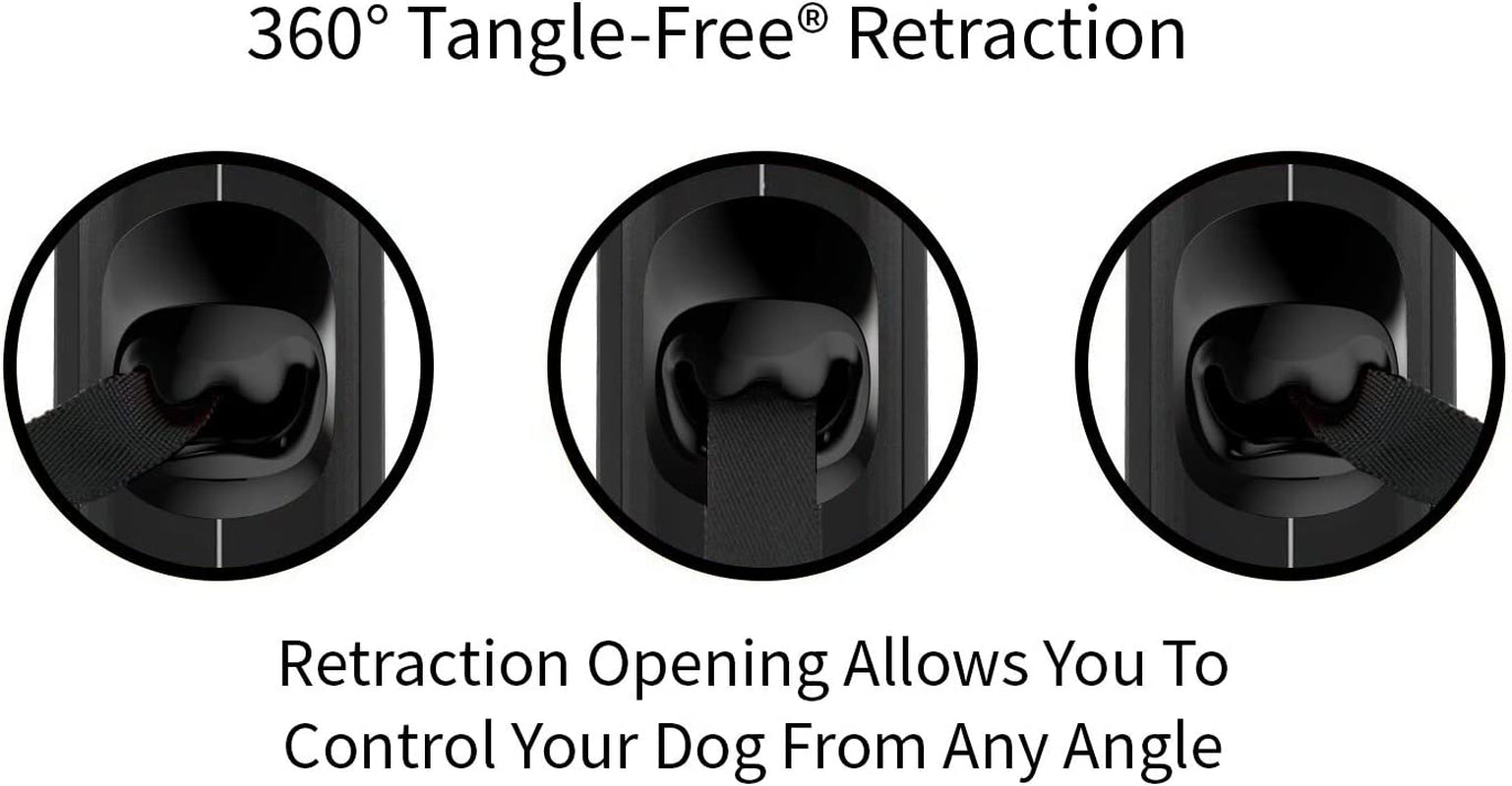 Experience Ultimate Control with Our Premium 16ft Retractable Dog Leash - Perfect for Large Breeds in Stylish Black/Grey