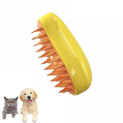 3-in-1 Electric Steam Grooming Brush for Cats & Dogs – Massage Comb with Spray Function