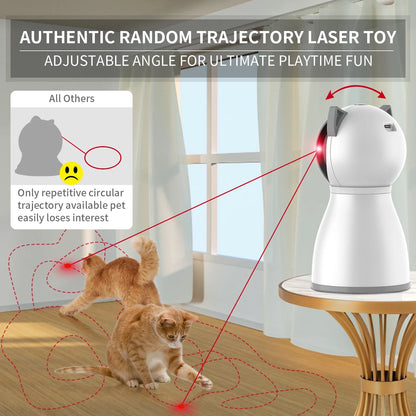 Exciting Interactive Cat Laser Toy - 4th Generation with Real Random Trajectory, Motion Activation & Rechargeable Convenience for Endless Fun!