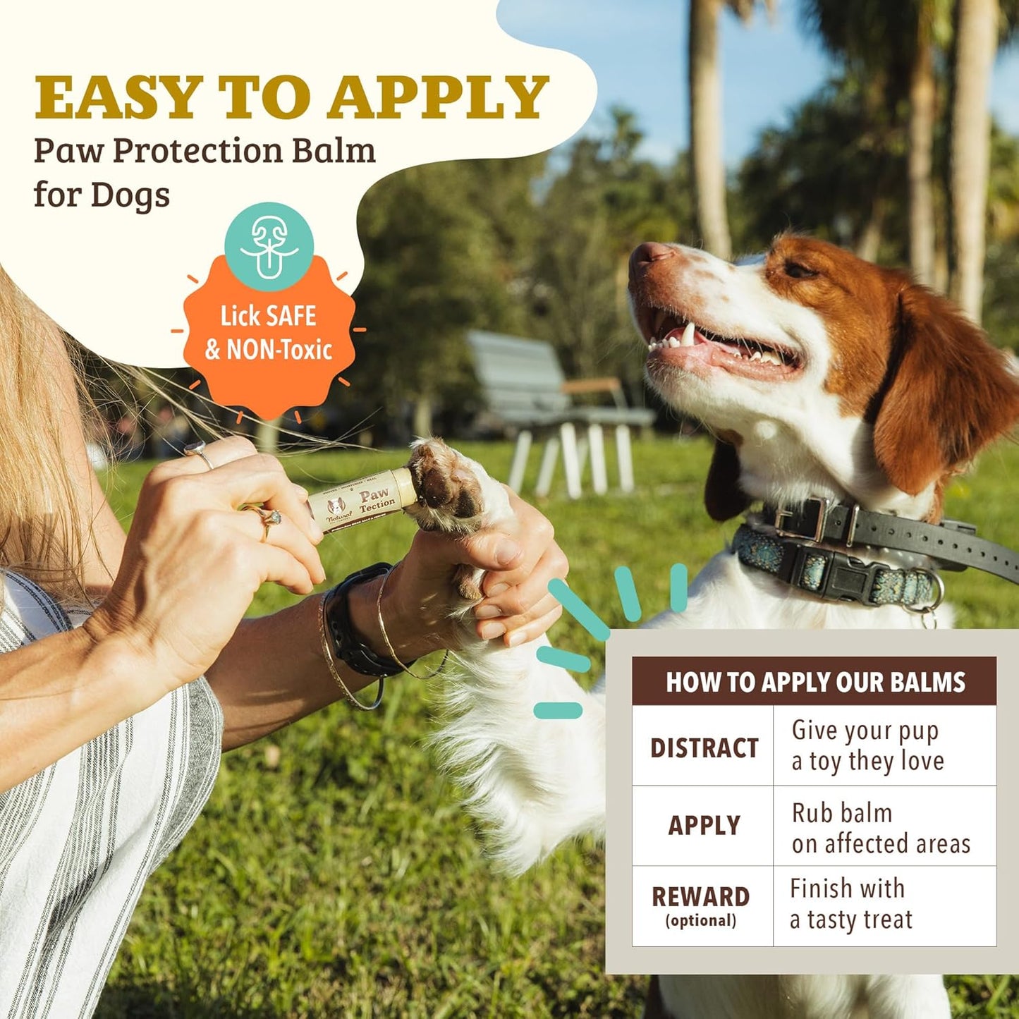 Pawtection Dog Paw Wax - Ultimate Protection for Hot Pavement & Trails, Non-Toxic & Lick Safe, Perfect for Summer Adventures, 0.15 Oz Stick