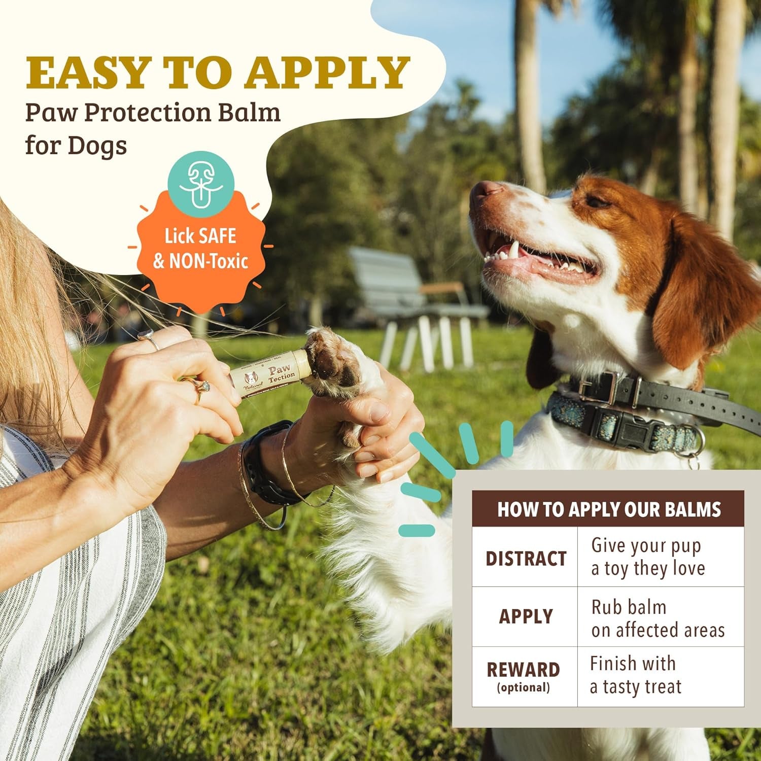 Pawtection Dog Paw Wax - Ultimate Protection for Hot Pavement & Trails, Non-Toxic & Lick Safe, Perfect for Summer Adventures, 0.15 Oz Stick