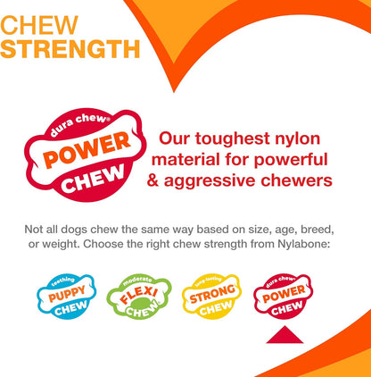 Ultimate Double Action Bacon Flavor Bone Chew Toy for Aggressive Dogs - X-Large (50+ lbs)
