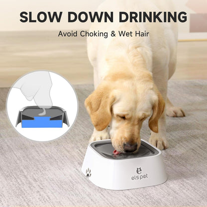 Ultimate No Spill Travel Bowl for Dogs & Cats - 35oz Splash Proof Feeder in Stylish Grey