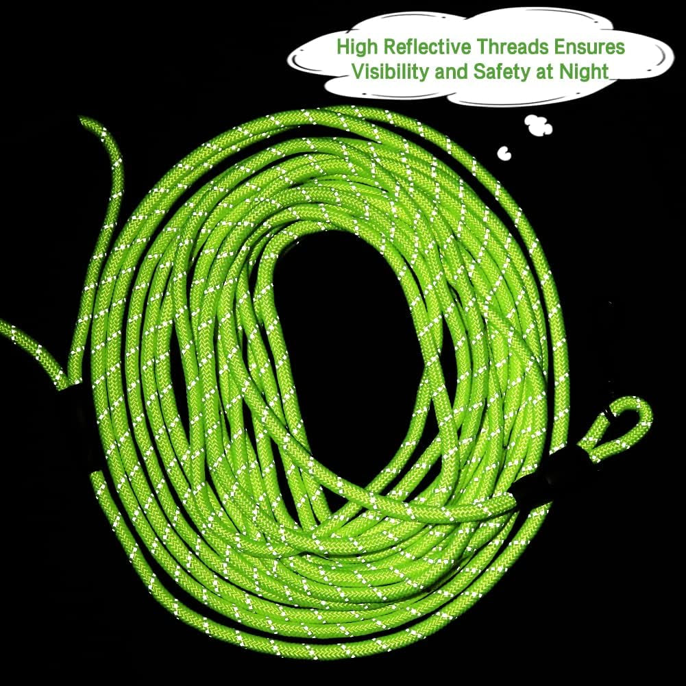Premium 32Ft Floating Dog Training Leash - Perfect for Swimming, Hiking, and Outdoor Adventures - Reflective Green Rope with Soft Handle