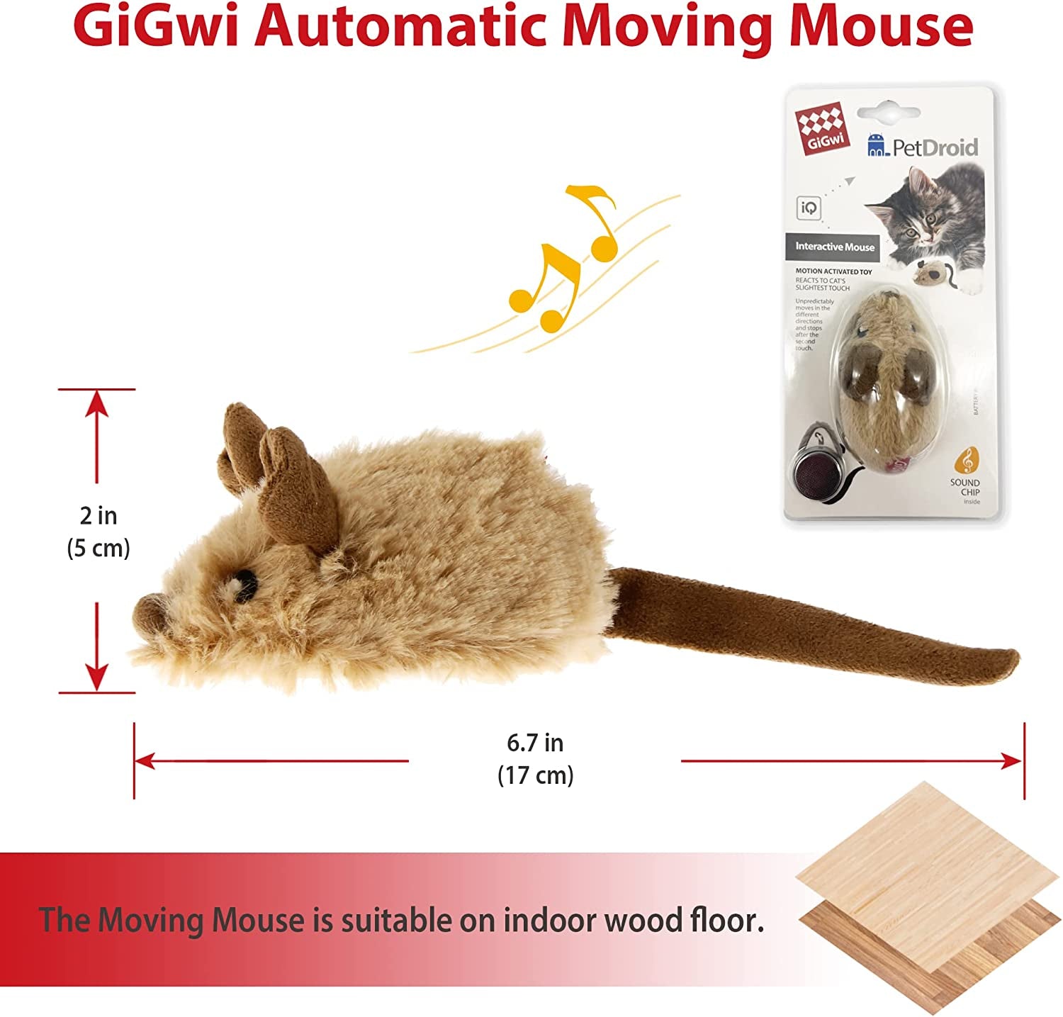 🐭 Interactive Moving Mouse Cat Toy – Realistic Squeaky Sound & Automatic Self-Play Fun for Indoor Cats