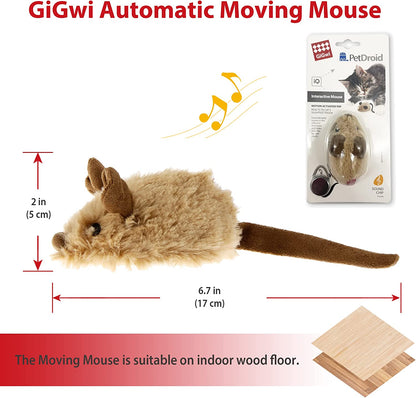 🐭 Interactive Moving Mouse Cat Toy – Realistic Squeaky Sound & Automatic Self-Play Fun for Indoor Cats