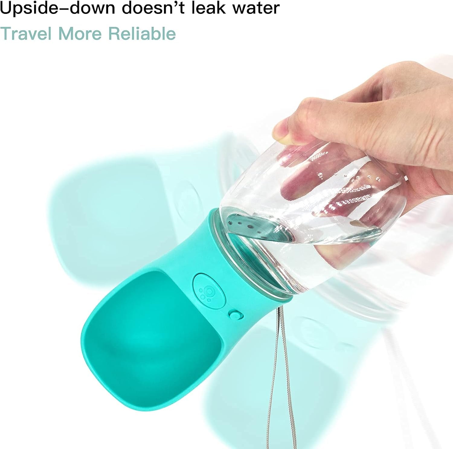 Travel-Ready Portable Dog Water Bottle with Bowl - BPA-Free and Lightweight Hydration Solution for Medium Dogs