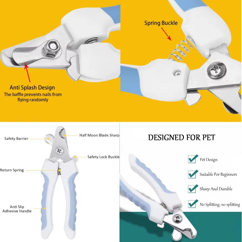 Ultimate Stainless Steel Pet Nail Clipper - Effortless Dog & Cat Grooming Tool