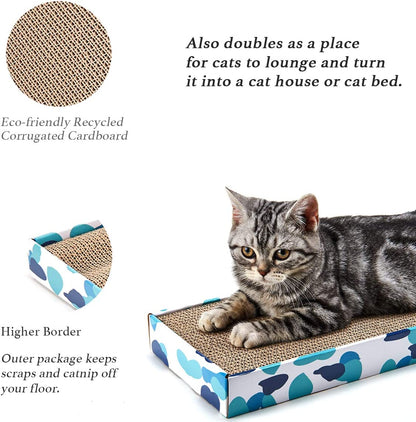 Reversible Cat Scratcher Pad with Catnip - Durable Corrugated Cardboard Bed for Happy Kitties!