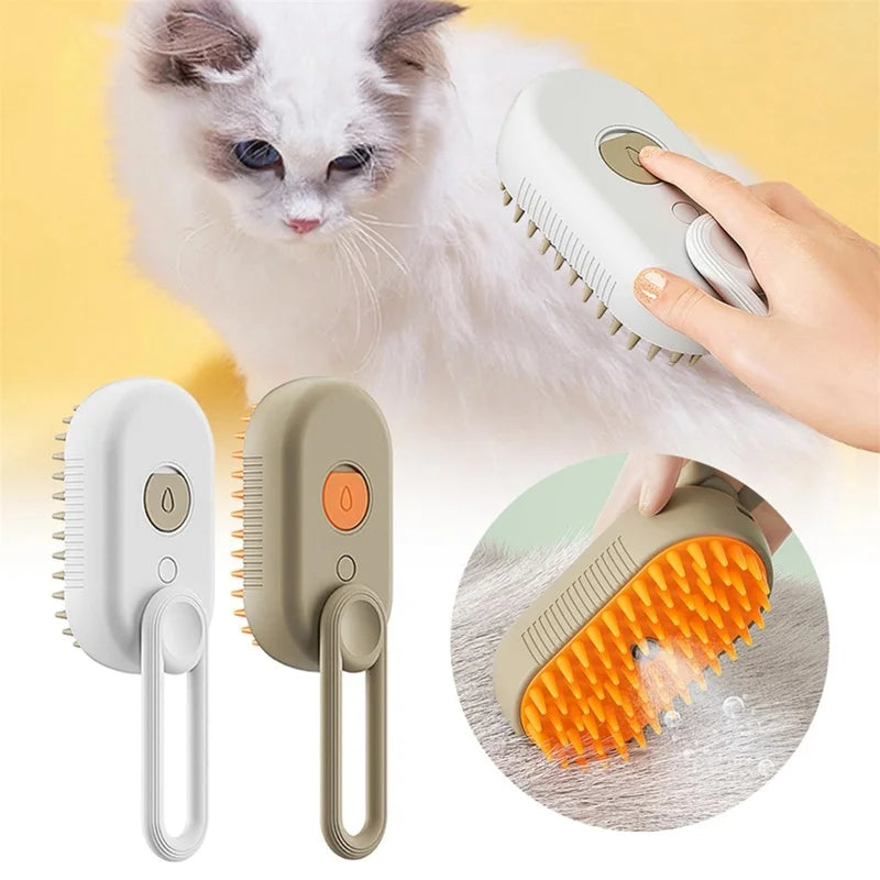 Transform Your Pet's Grooming Experience with the 3-in-1 Steam Brush: The Ultimate Cat and Dog Grooming Tool for Effortless Hair Removal and Relaxing Massage