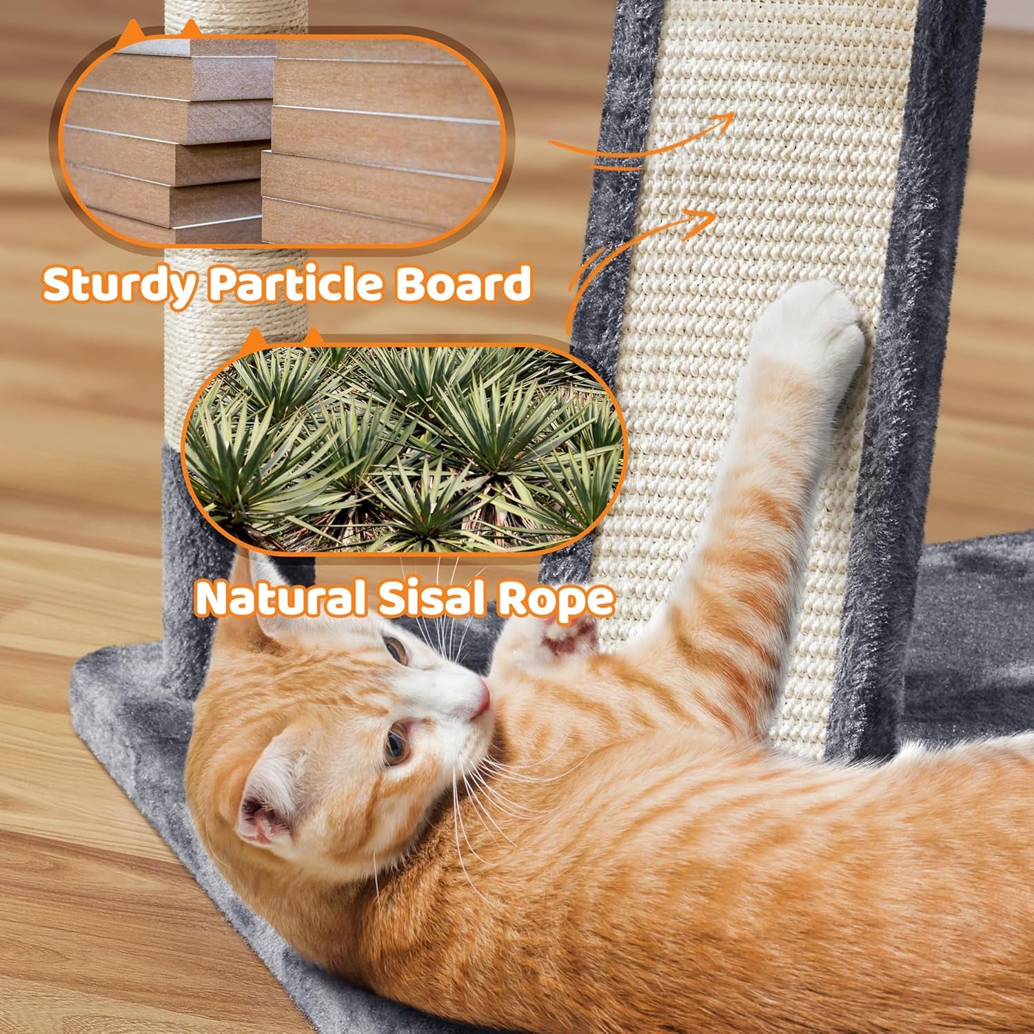 **68.5" Multi-Level Cat Tree Tower for Large Cats – 3 Perches, Condo & Scratching Posts (Dark Gray)**