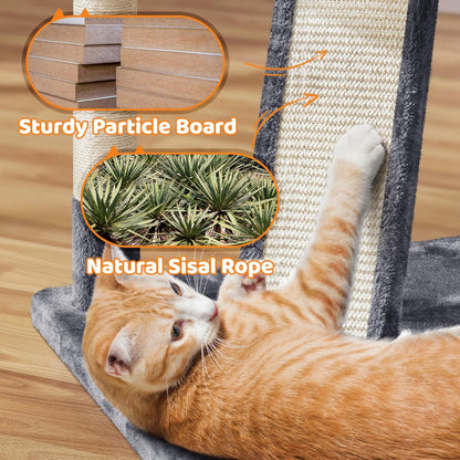 **68.5" Multi-Level Cat Tree Tower for Large Cats – 3 Perches, Condo & Scratching Posts (Dark Gray)**