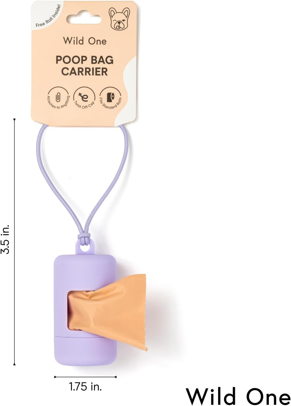 Stylish Blush Dog Poop Bag Holder & Dispenser - Leak Proof, Easy Refill Design with Leash Attachment and Complimentary Eco-Friendly Bags