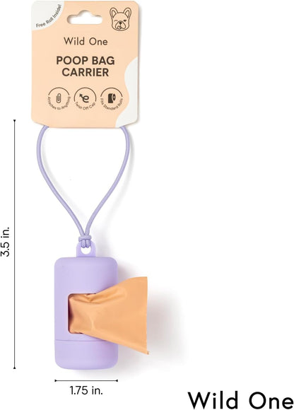 Stylish Blush Dog Poop Bag Holder & Dispenser - Leak Proof, Easy Refill Design with Leash Attachment and Complimentary Eco-Friendly Bags