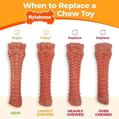 Ultimate Double Action Bacon Flavor Bone Chew Toy for Aggressive Dogs - X-Large (50+ lbs)