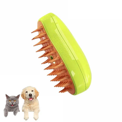 3-in-1 Electric Steam Grooming Brush for Cats & Dogs – Massage Comb with Spray Function