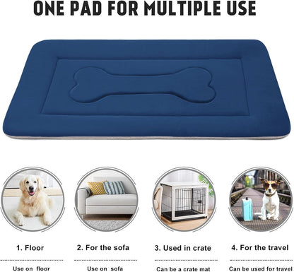 Luxurious Large Dog Bed Crate Mat - 42" Non-Slip, Washable Soft Mattress for Ultimate Comfort